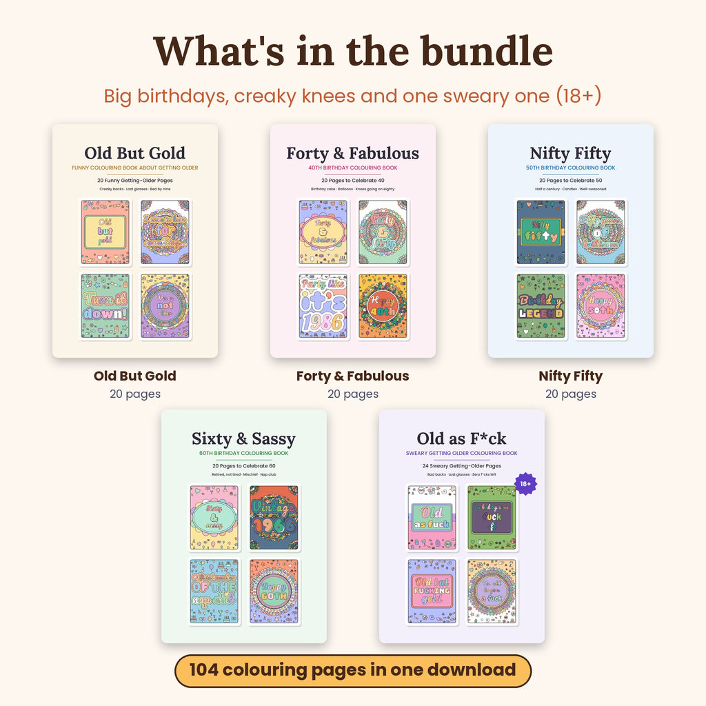 Getting Older Bundle – All 5 Colouring Books