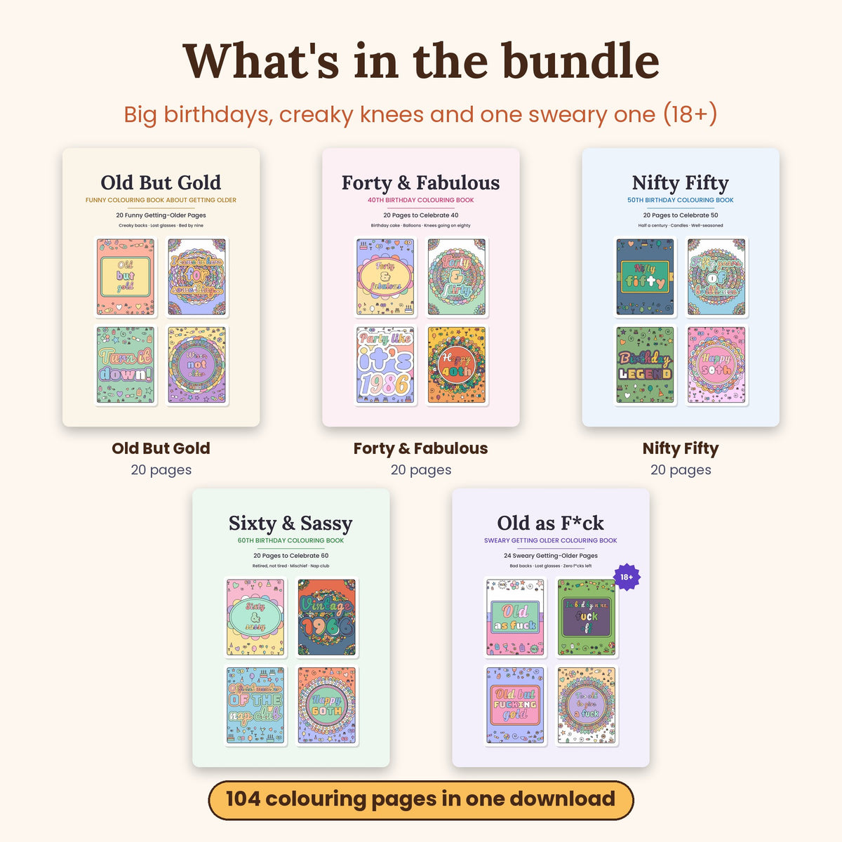 Getting Older Bundle – All 5 Colouring Books
