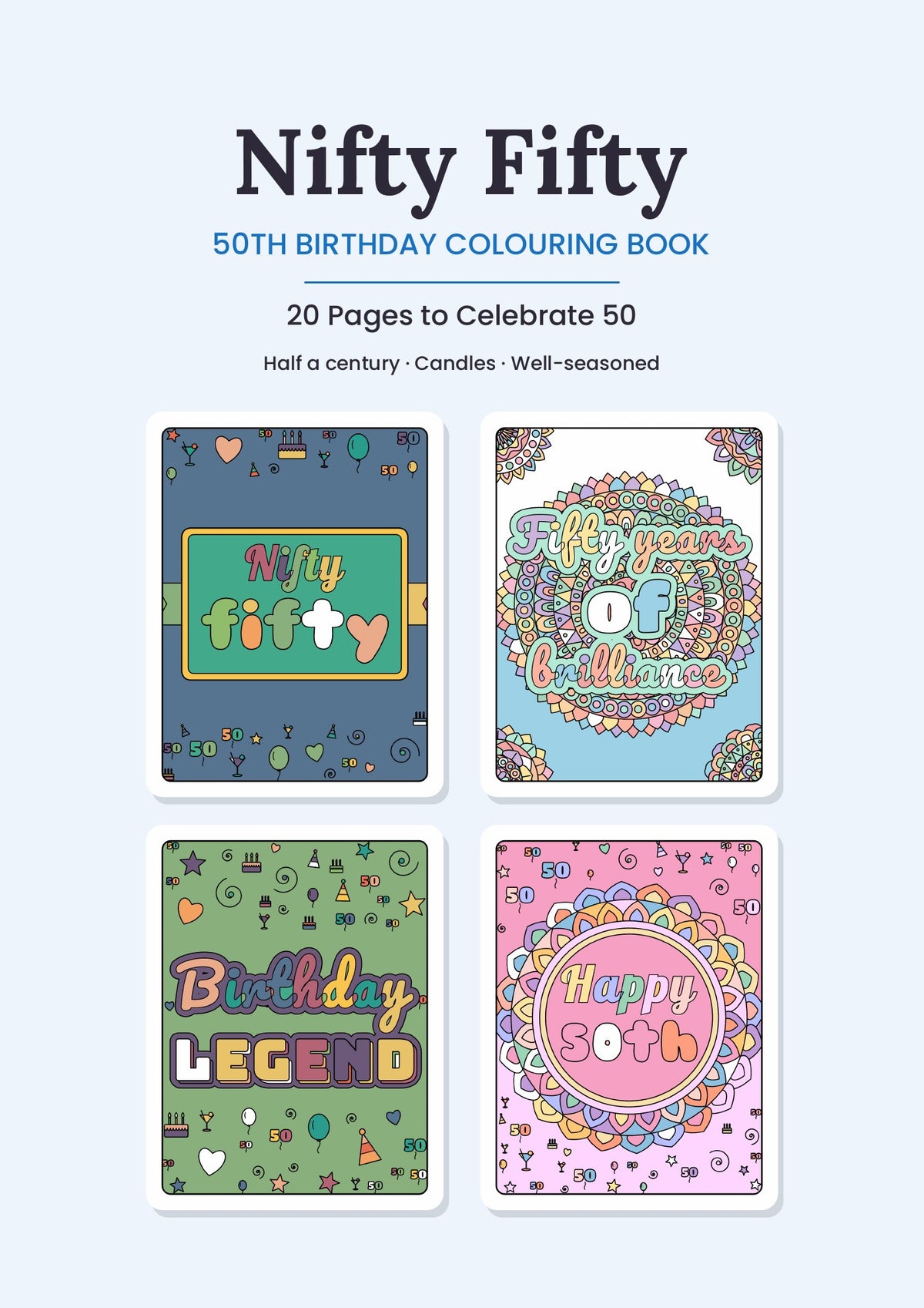 Nifty Fifty – Colouring Book