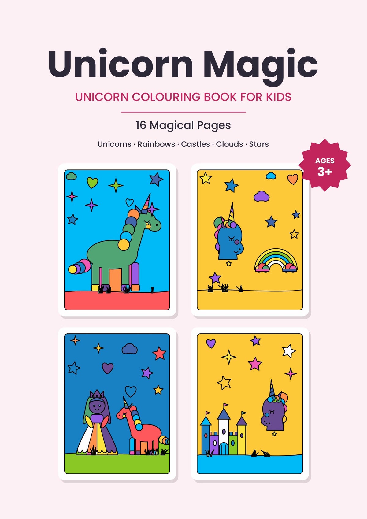 Unicorn Magic – Kids' Colouring Book (PDF Download)