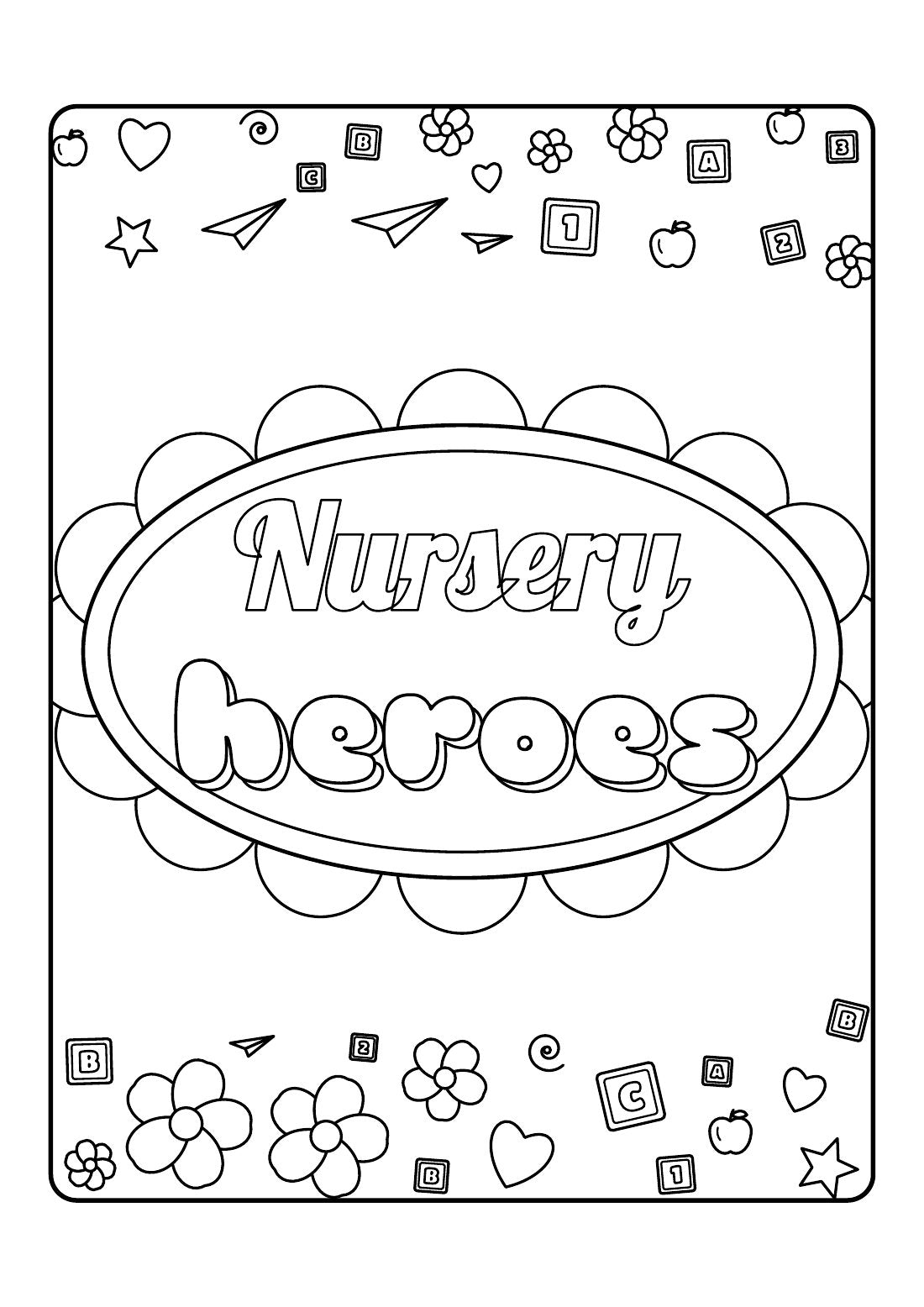 Nursery Heroes – Printable Colouring Book