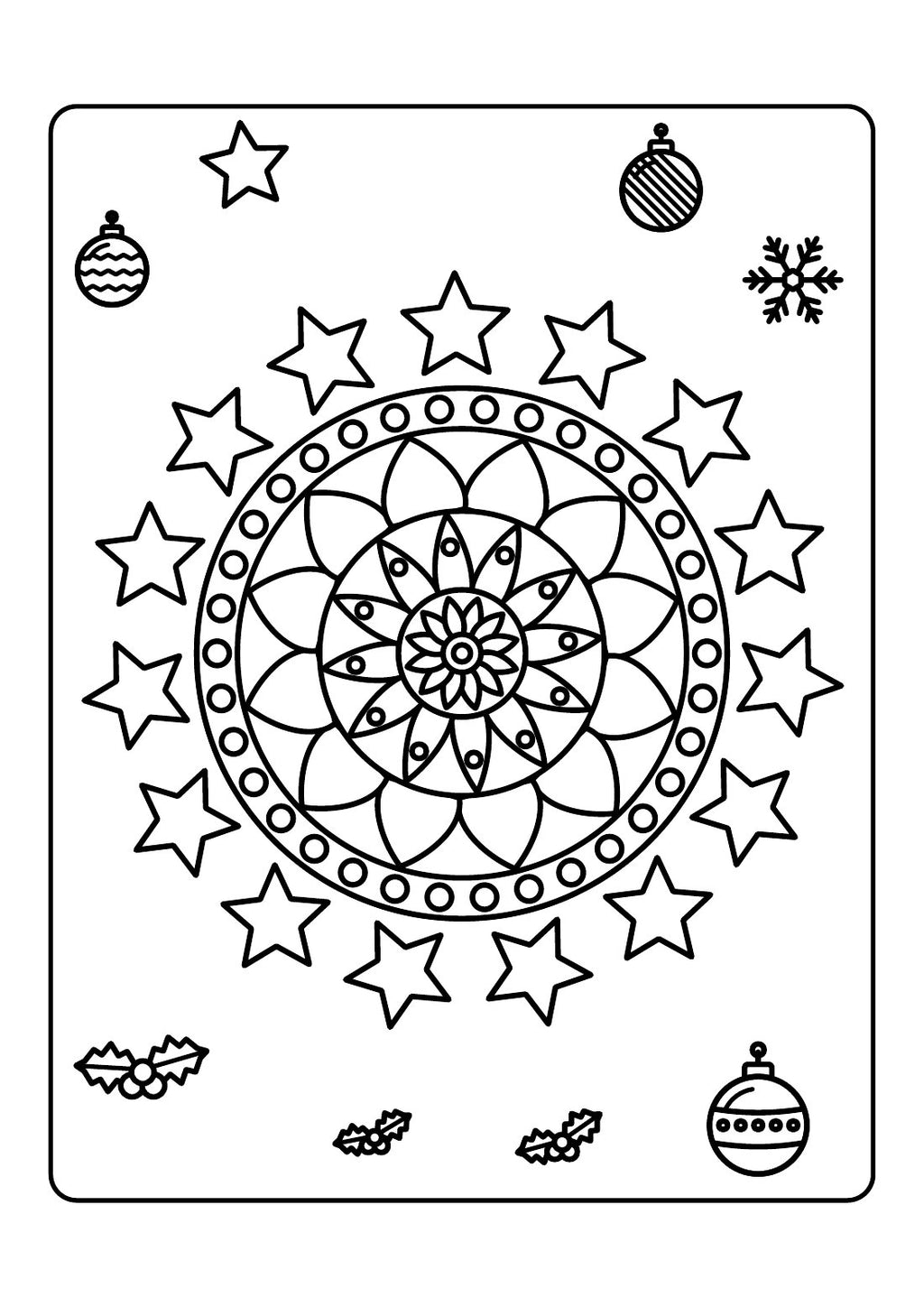Easy Christmas Mandalas