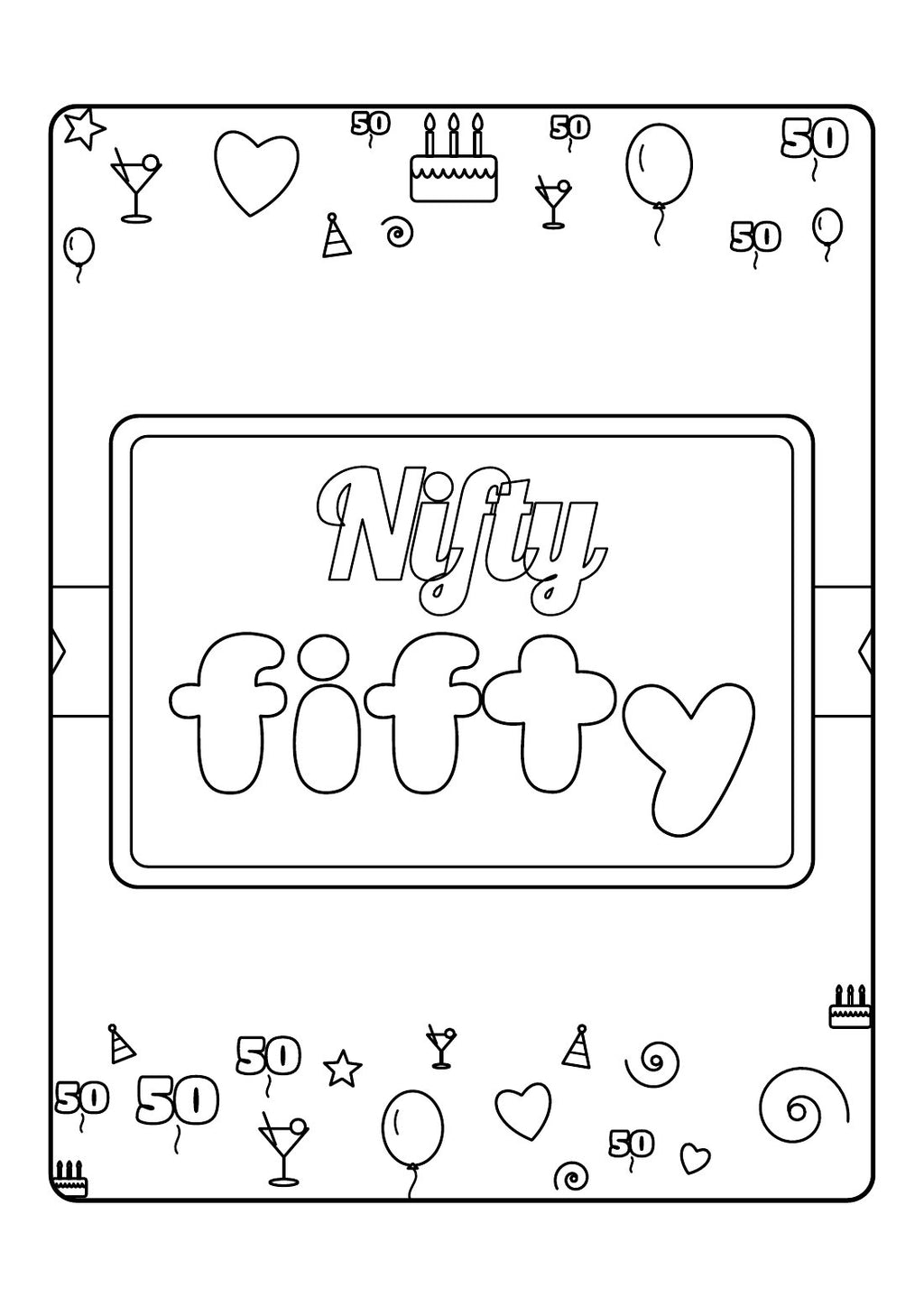 Nifty Fifty – Colouring Book