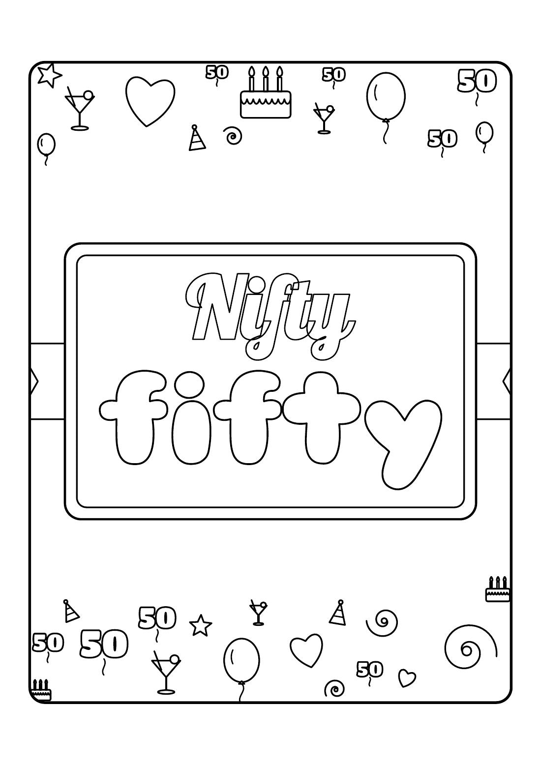 Nifty Fifty – Colouring Book