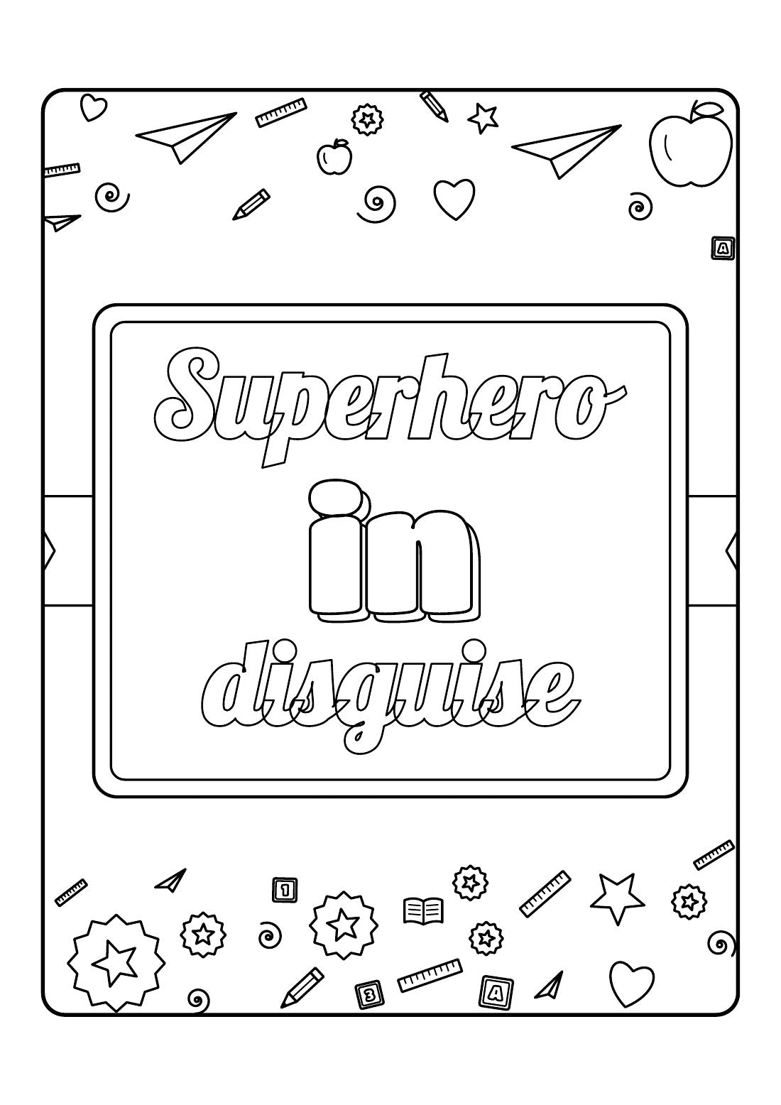 Teaching Assistant Legend – Printable Colouring Book