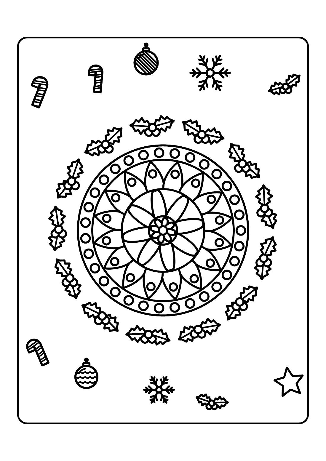 Easy Christmas Mandalas