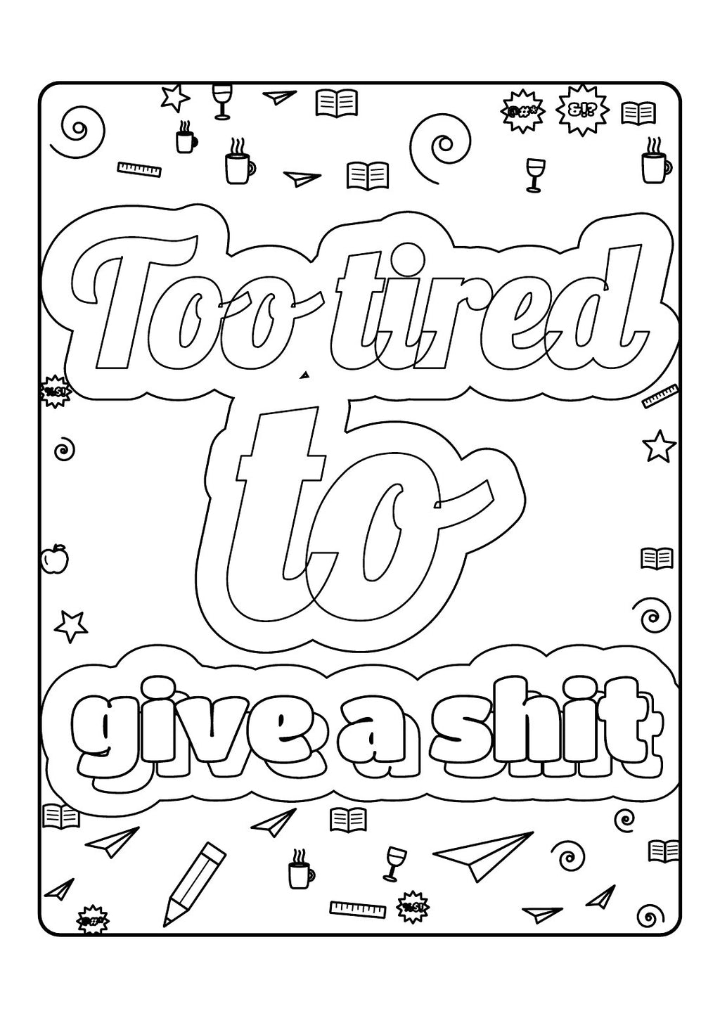 Teacher Mode: F*ck Off – Sweary Printable Colouring Book