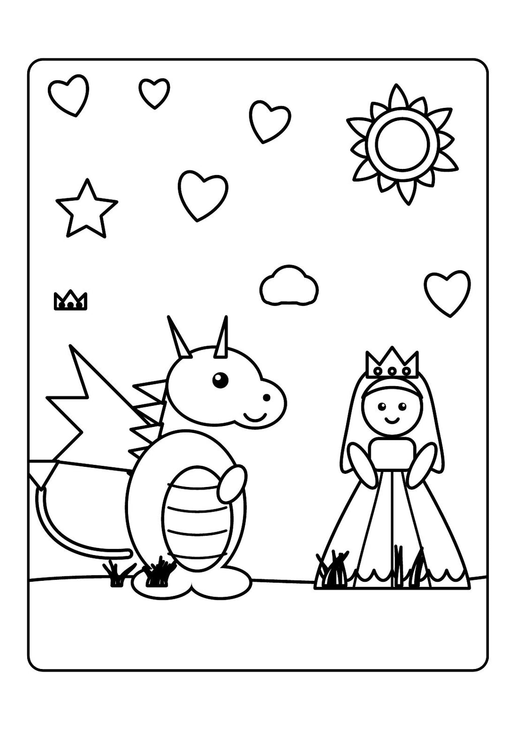 Knights & Dragons – Kids' Colouring Book (PDF Download)