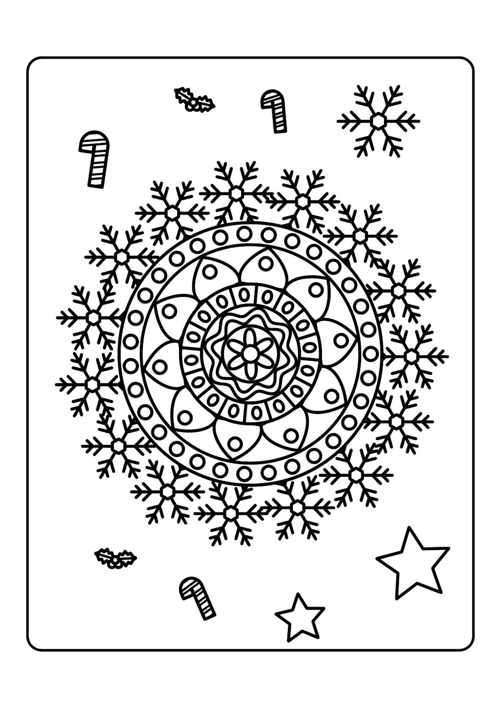 Easy Christmas Mandalas