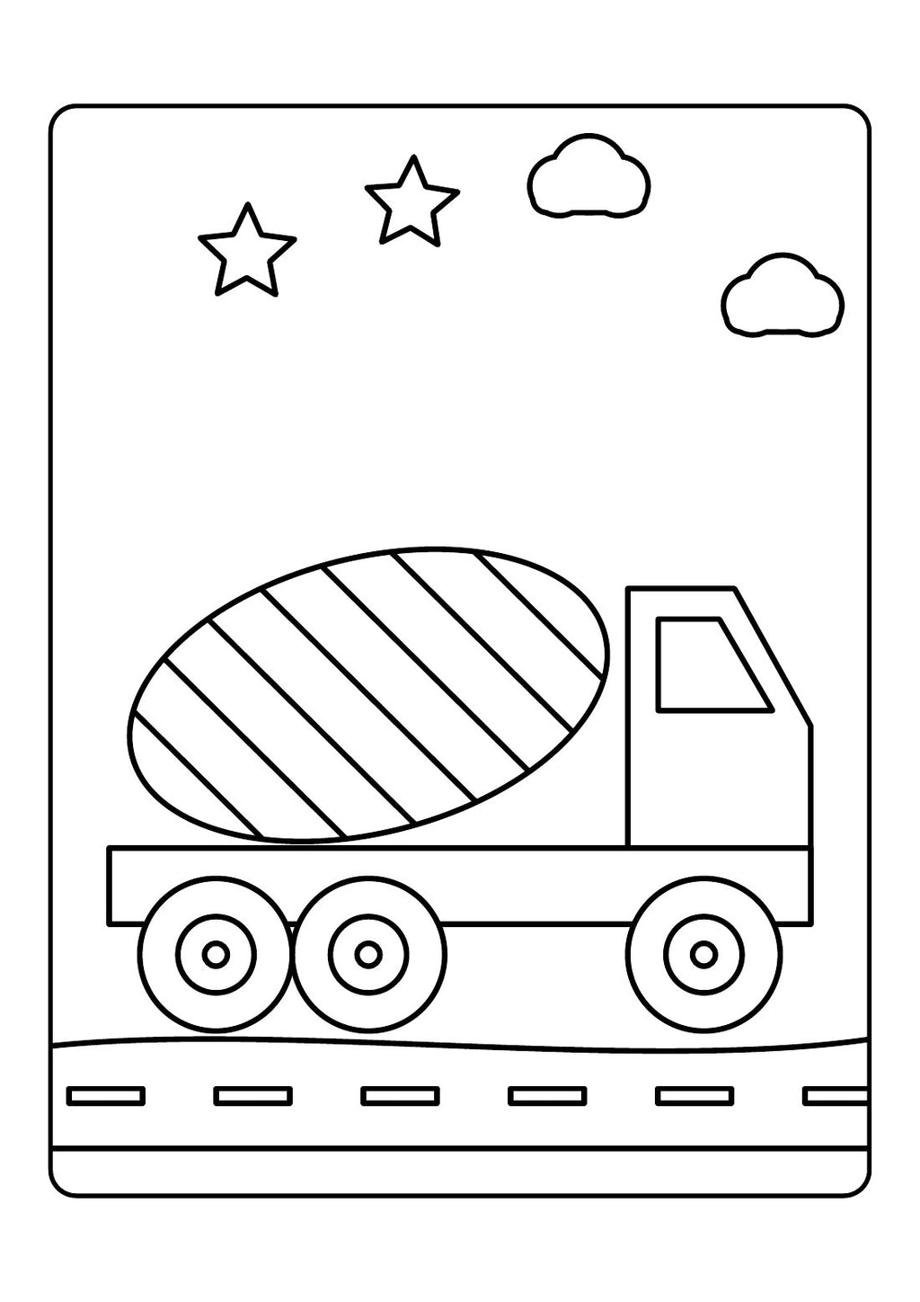 Diggers & Trucks – Kids' Colouring Book (PDF Download)