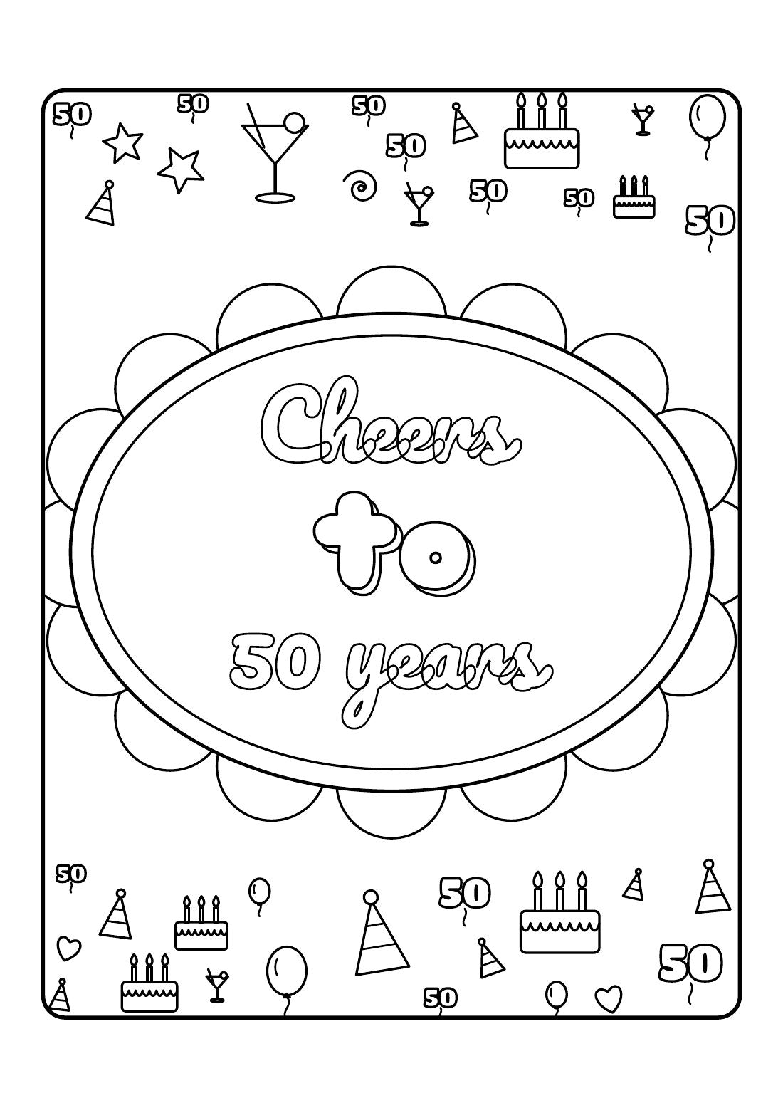 Nifty Fifty – Colouring Book