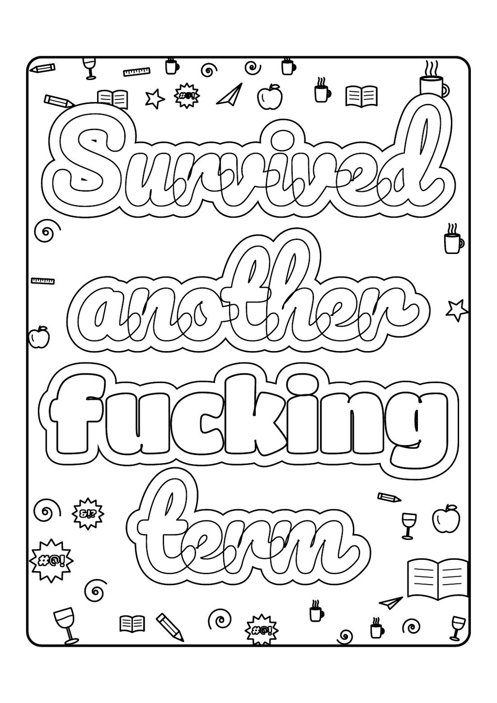 Teacher Mode: F*ck Off – Sweary Printable Colouring Book