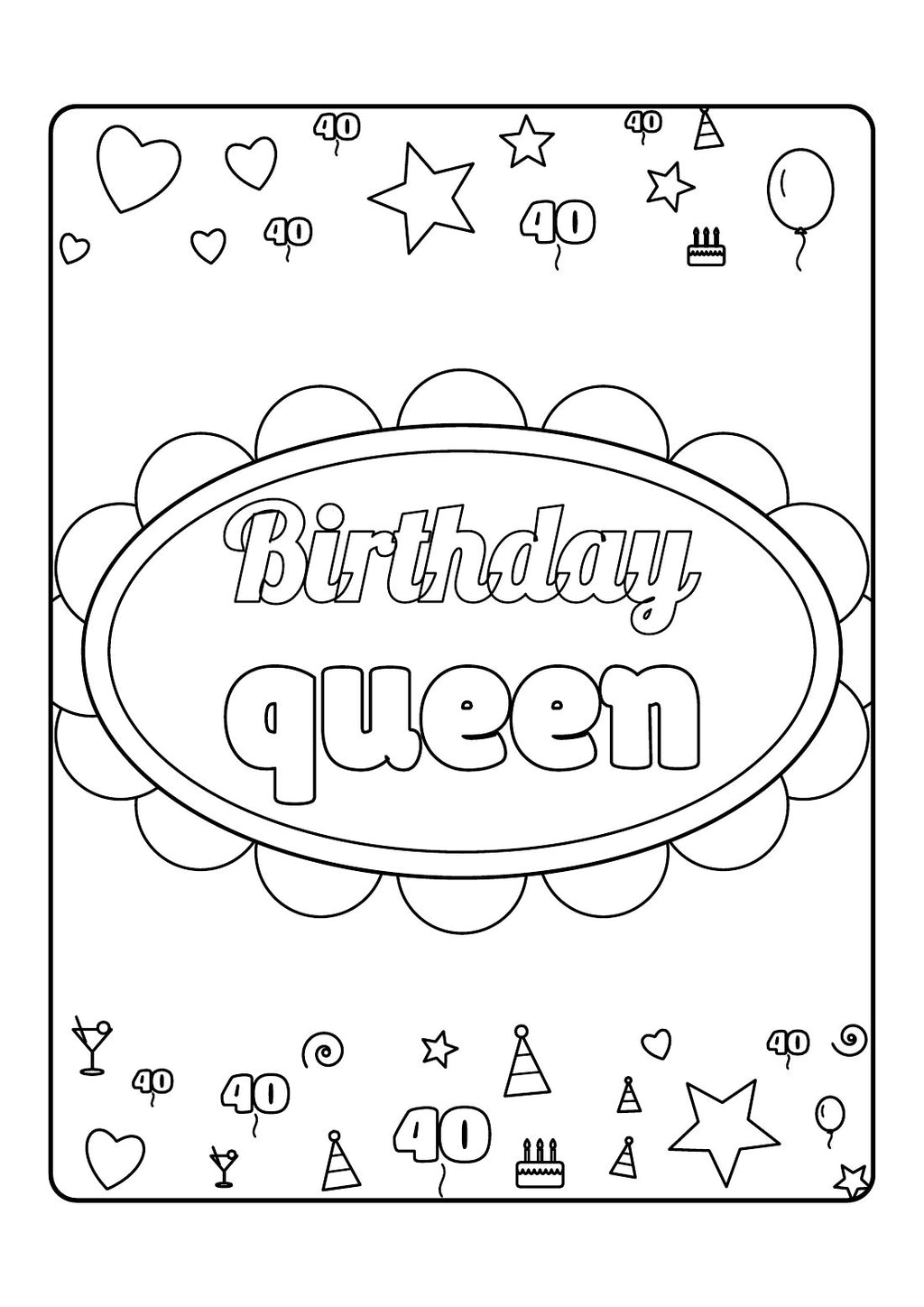 Forty & Fabulous – Colouring Book