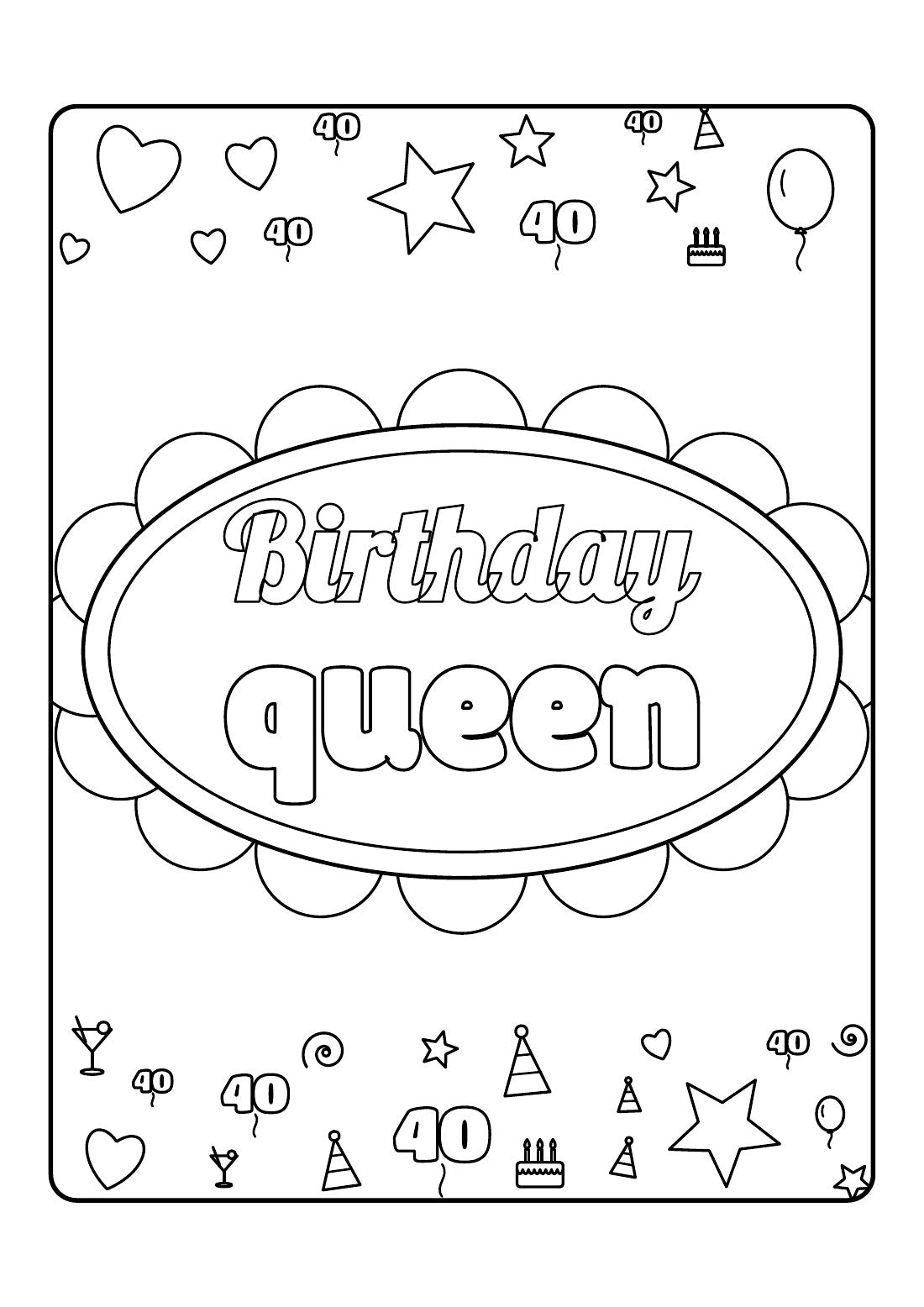 Forty & Fabulous – Colouring Book