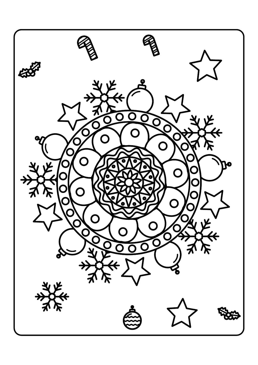 Easy Christmas Mandalas