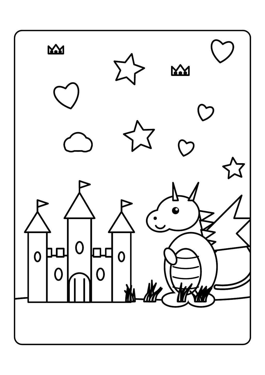 Knights & Dragons – Kids' Colouring Book (PDF Download)