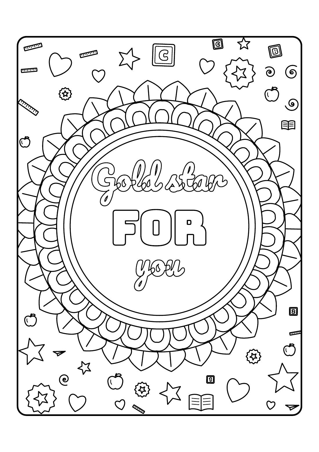 Best Teacher Ever – Printable Colouring Book