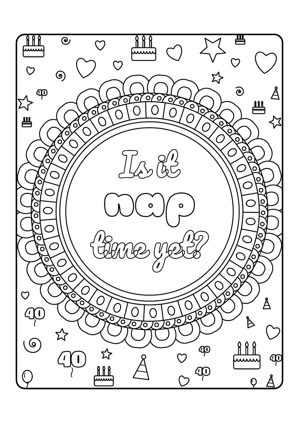 Forty & Fabulous – Colouring Book