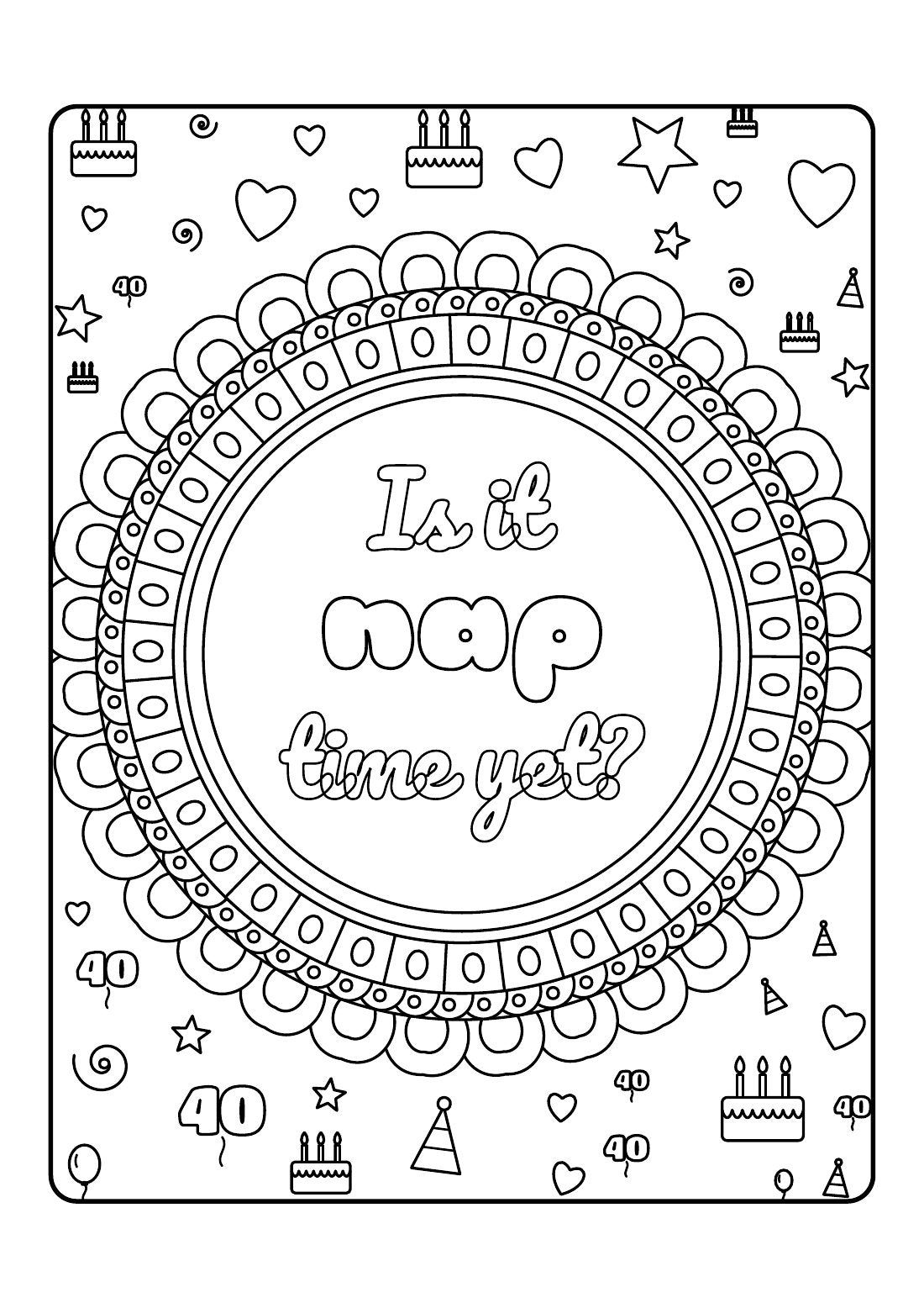 Forty & Fabulous – Colouring Book