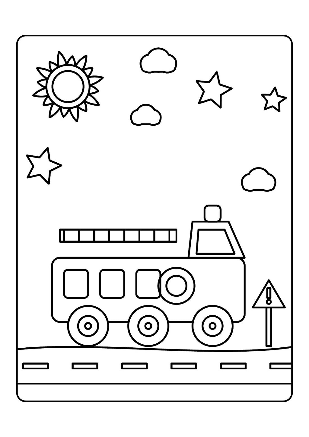 Diggers & Trucks – Kids' Colouring Book (PDF Download)