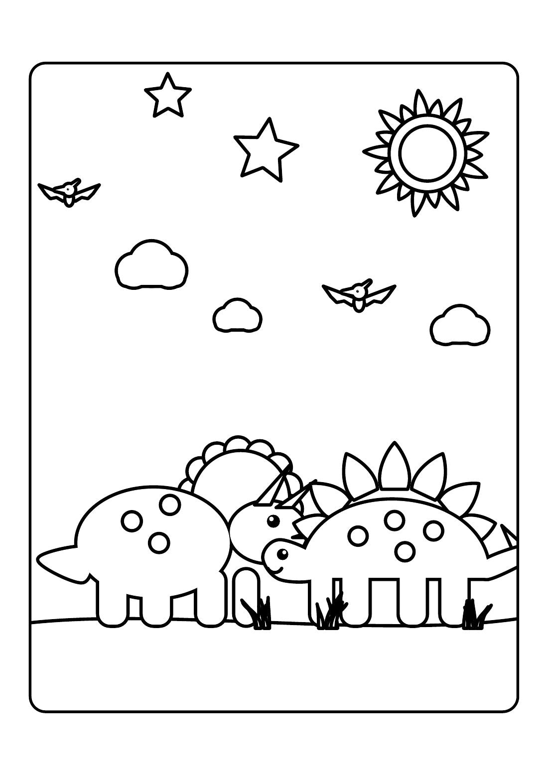 Dinosaur Roar – Kids' Colouring Book (PDF Download)