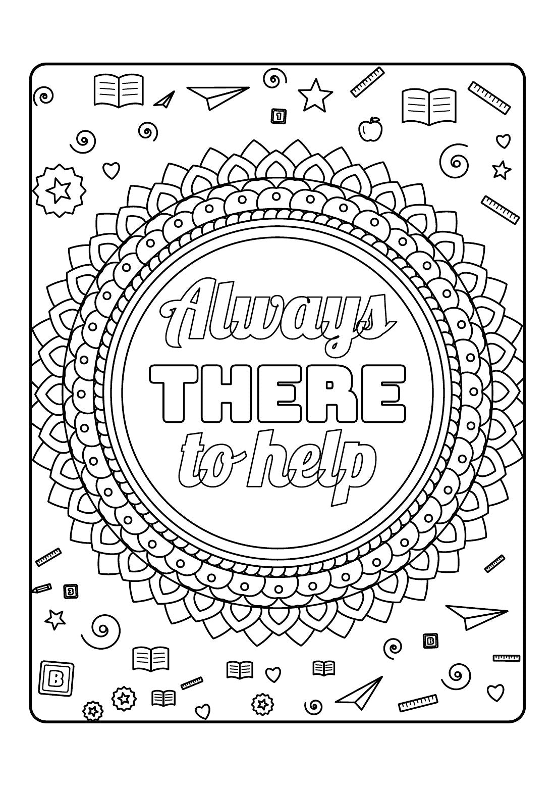 Teaching Assistant Legend – Printable Colouring Book
