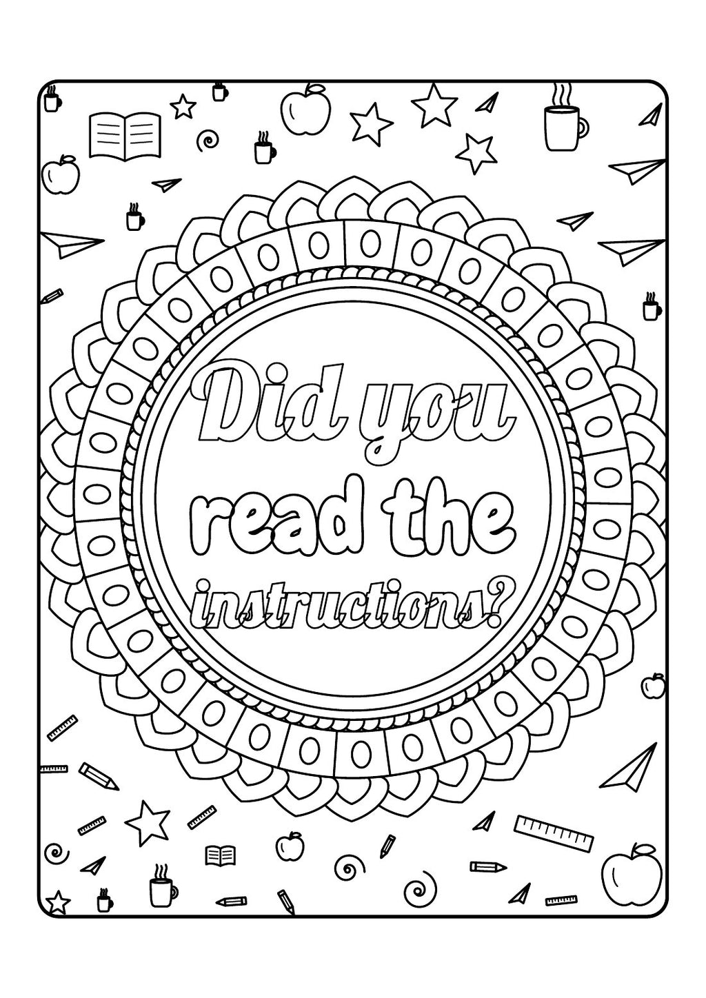 Powered by Coffee & Marking – Printable Colouring Book