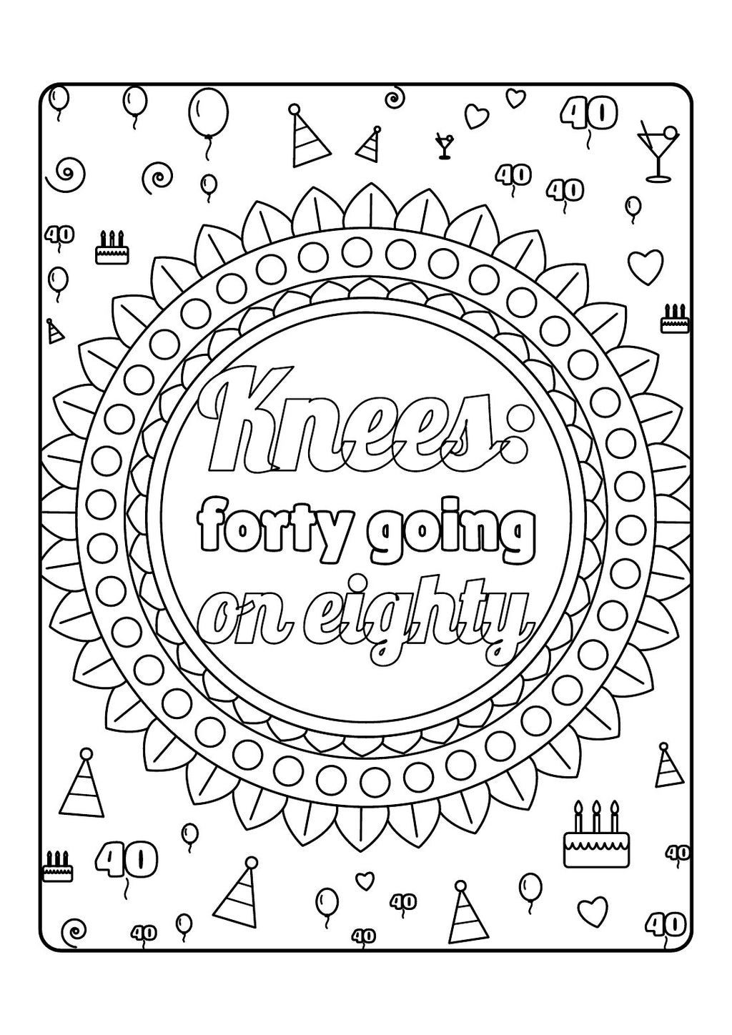 Forty & Fabulous – Colouring Book