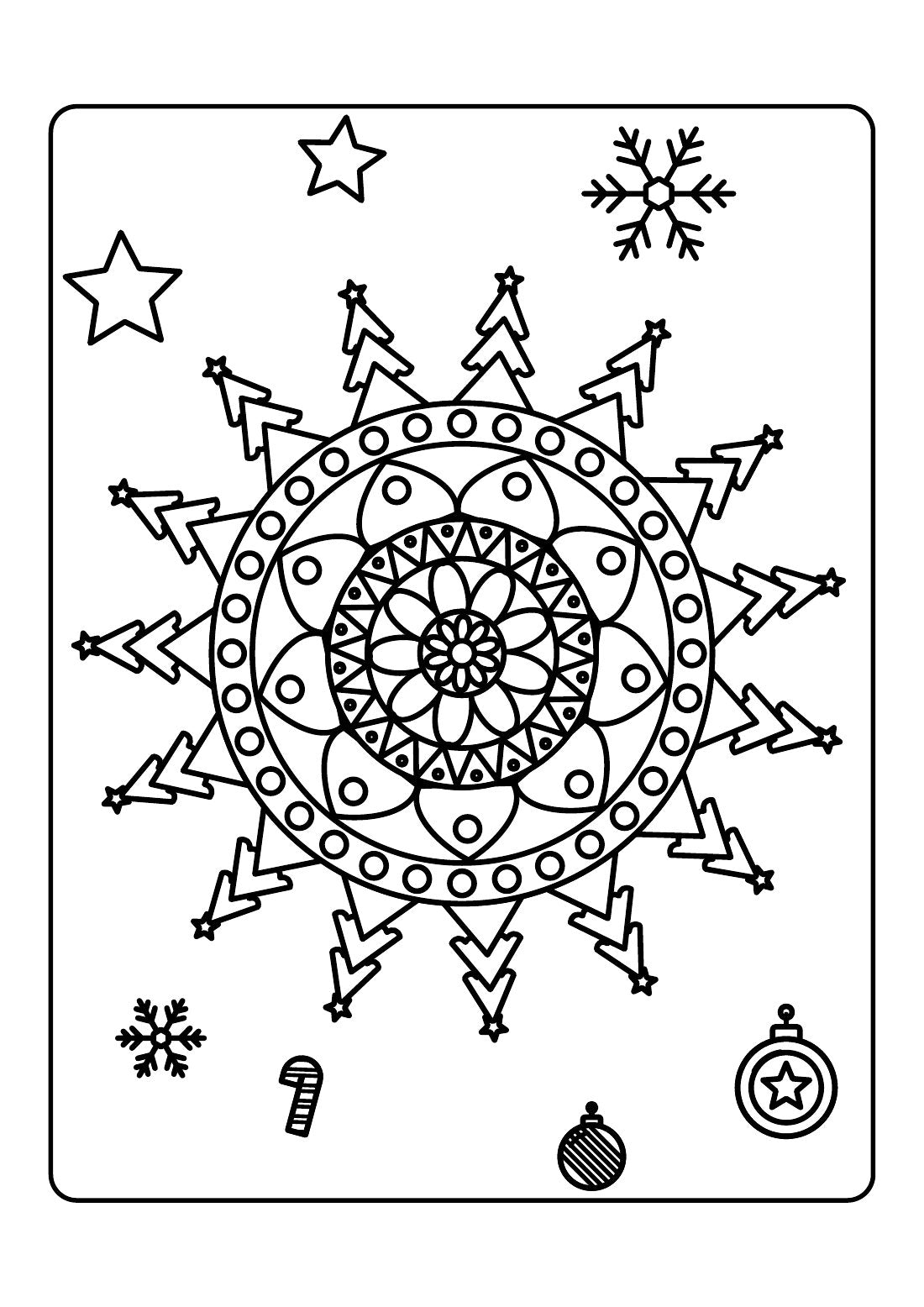 Easy Christmas Mandalas