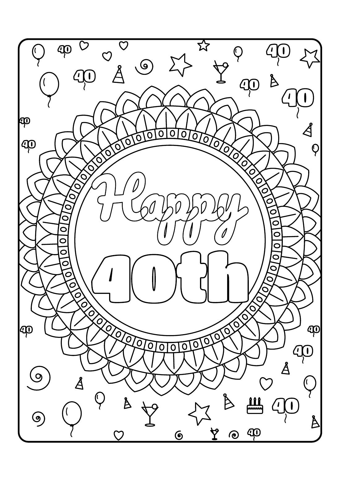 Forty & Fabulous – Colouring Book