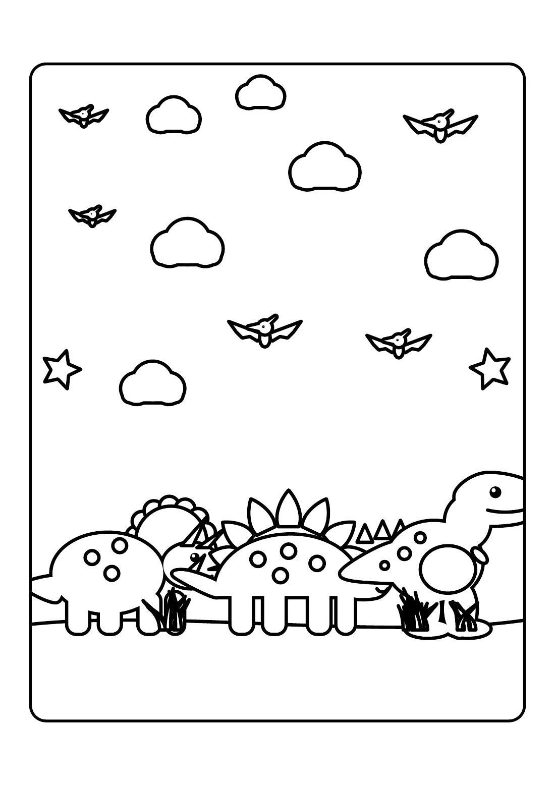 Dinosaur Roar – Kids' Colouring Book (PDF Download)