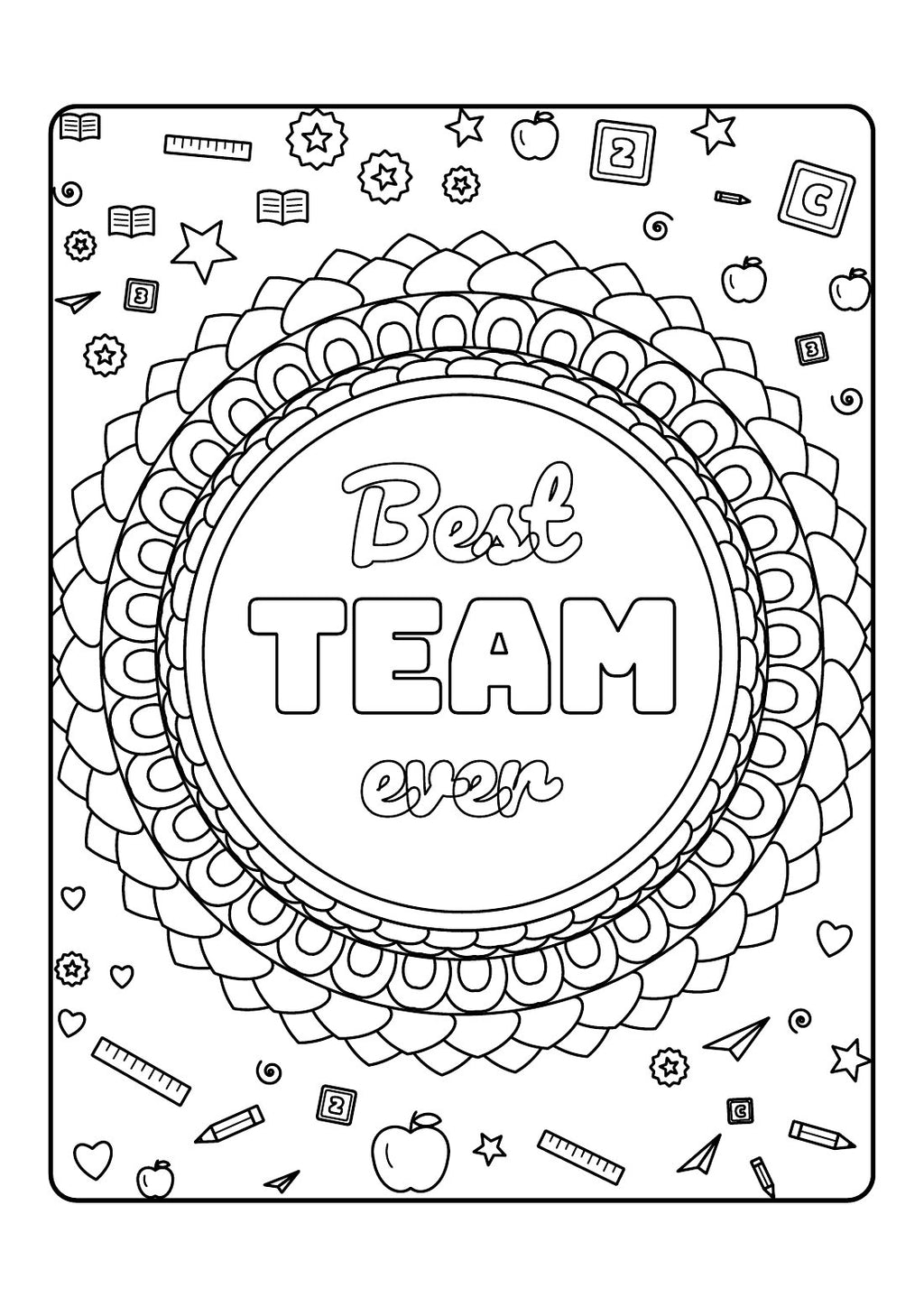 Teaching Assistant Legend – Printable Colouring Book
