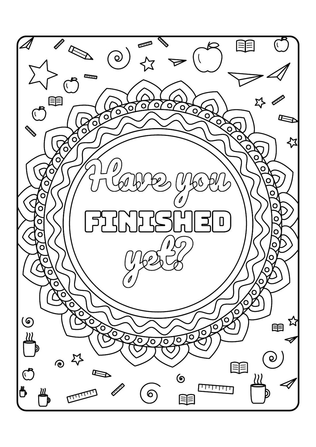 Powered by Coffee & Marking – Printable Colouring Book