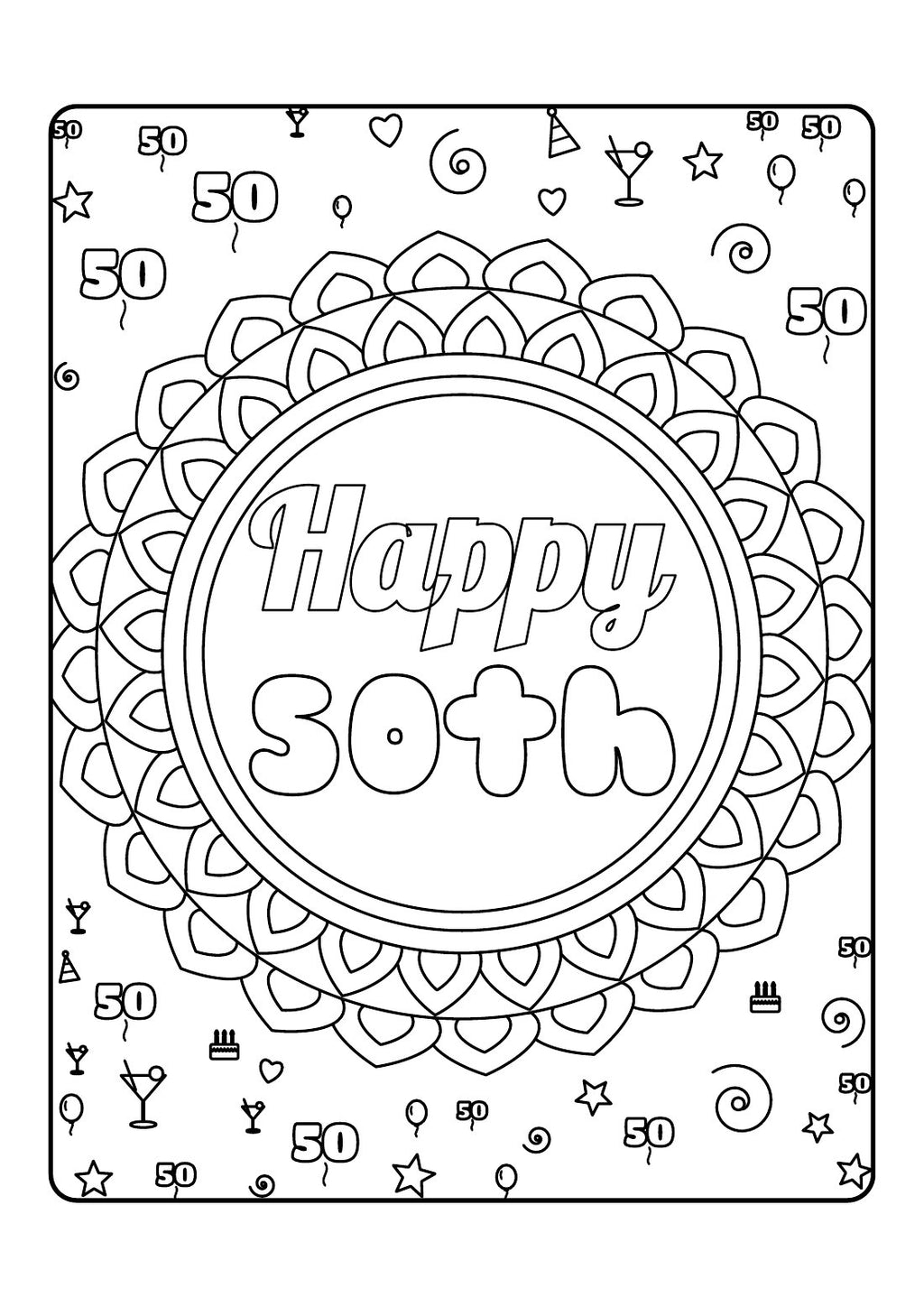 Nifty Fifty – Colouring Book
