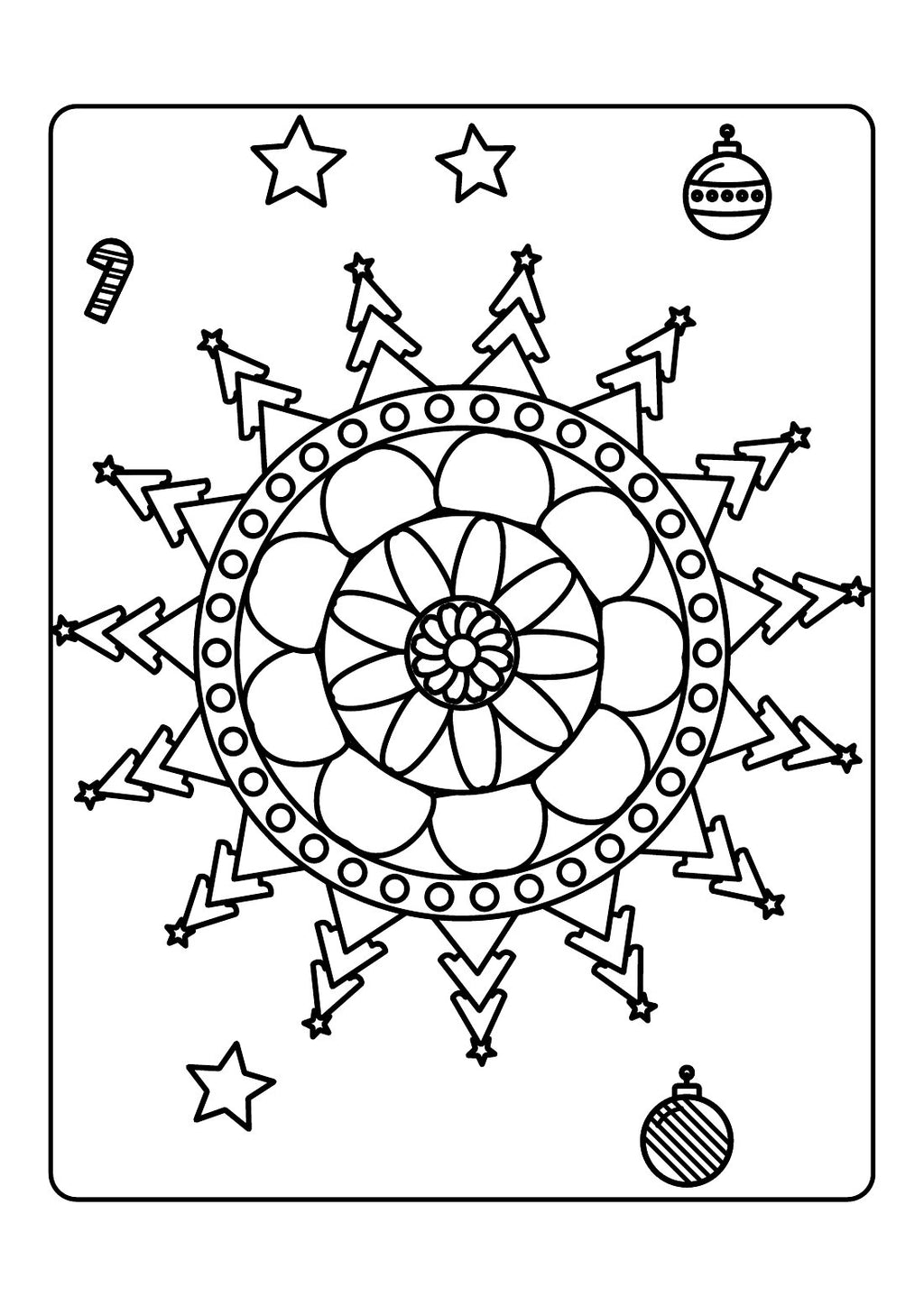 Easy Christmas Mandalas