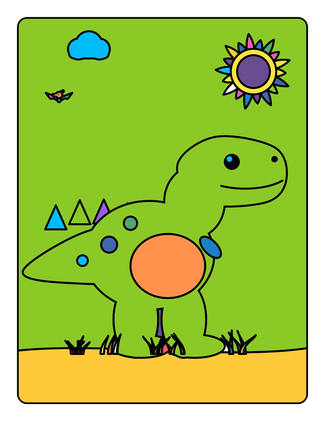 Dinosaur Roar – Kids' Colouring Book (PDF Download)