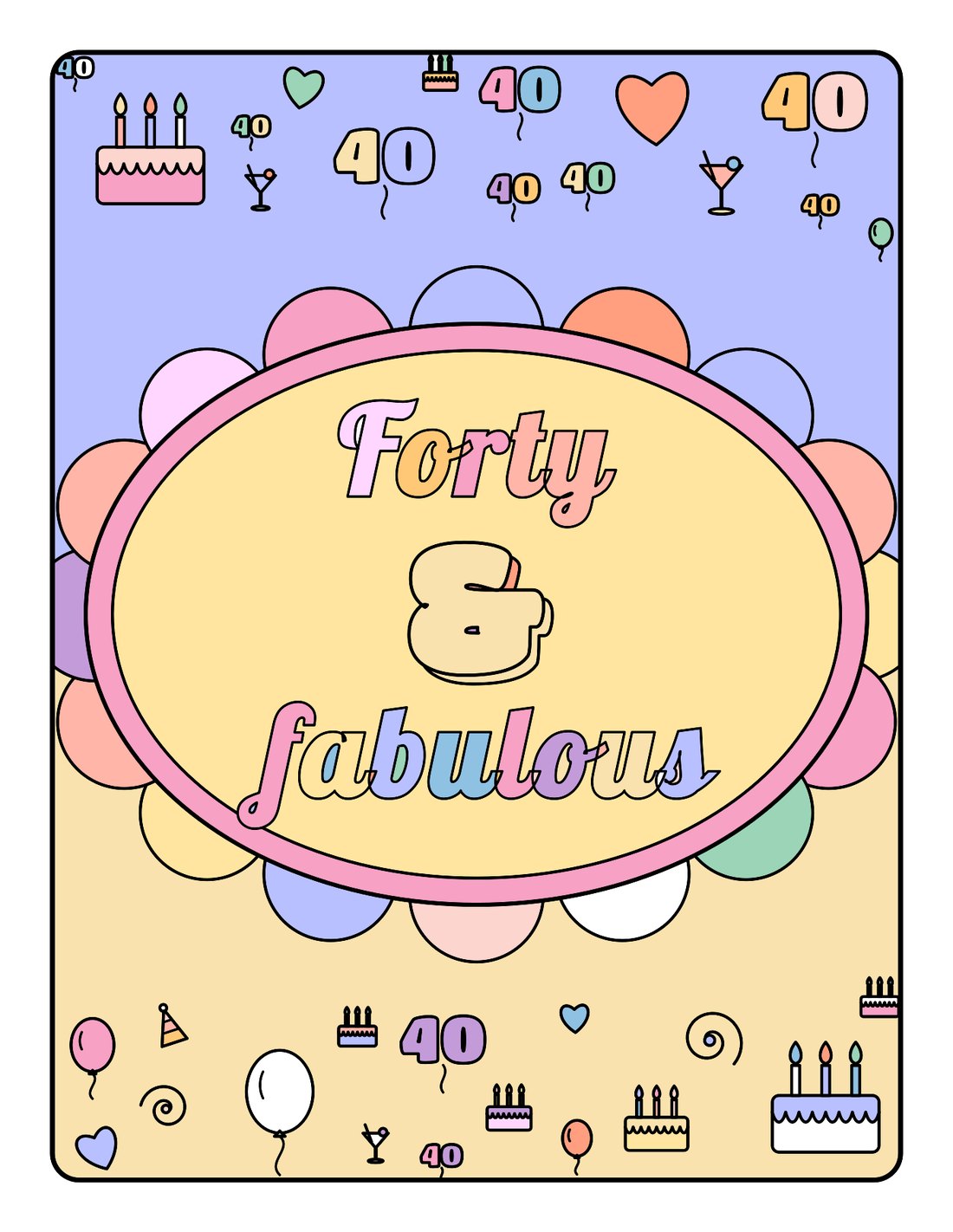 Forty & Fabulous – Colouring Book