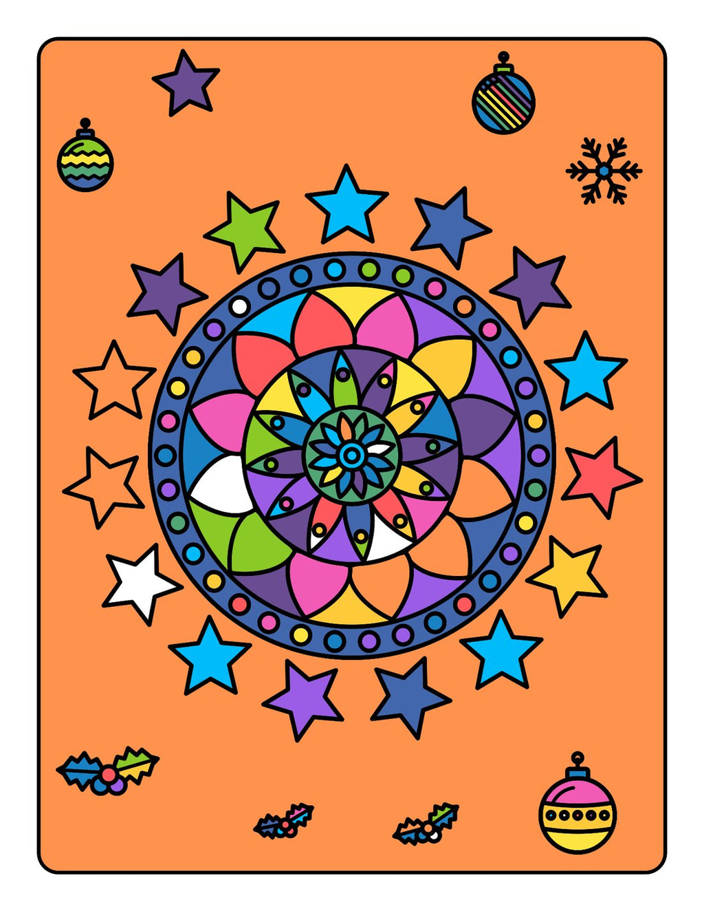 Easy Christmas Mandalas