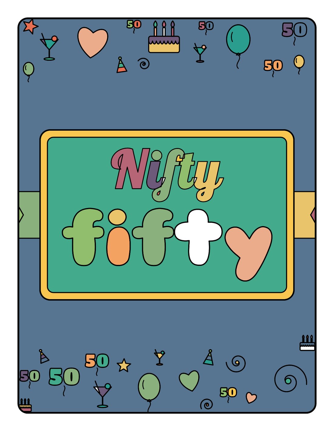 Nifty Fifty – Colouring Book