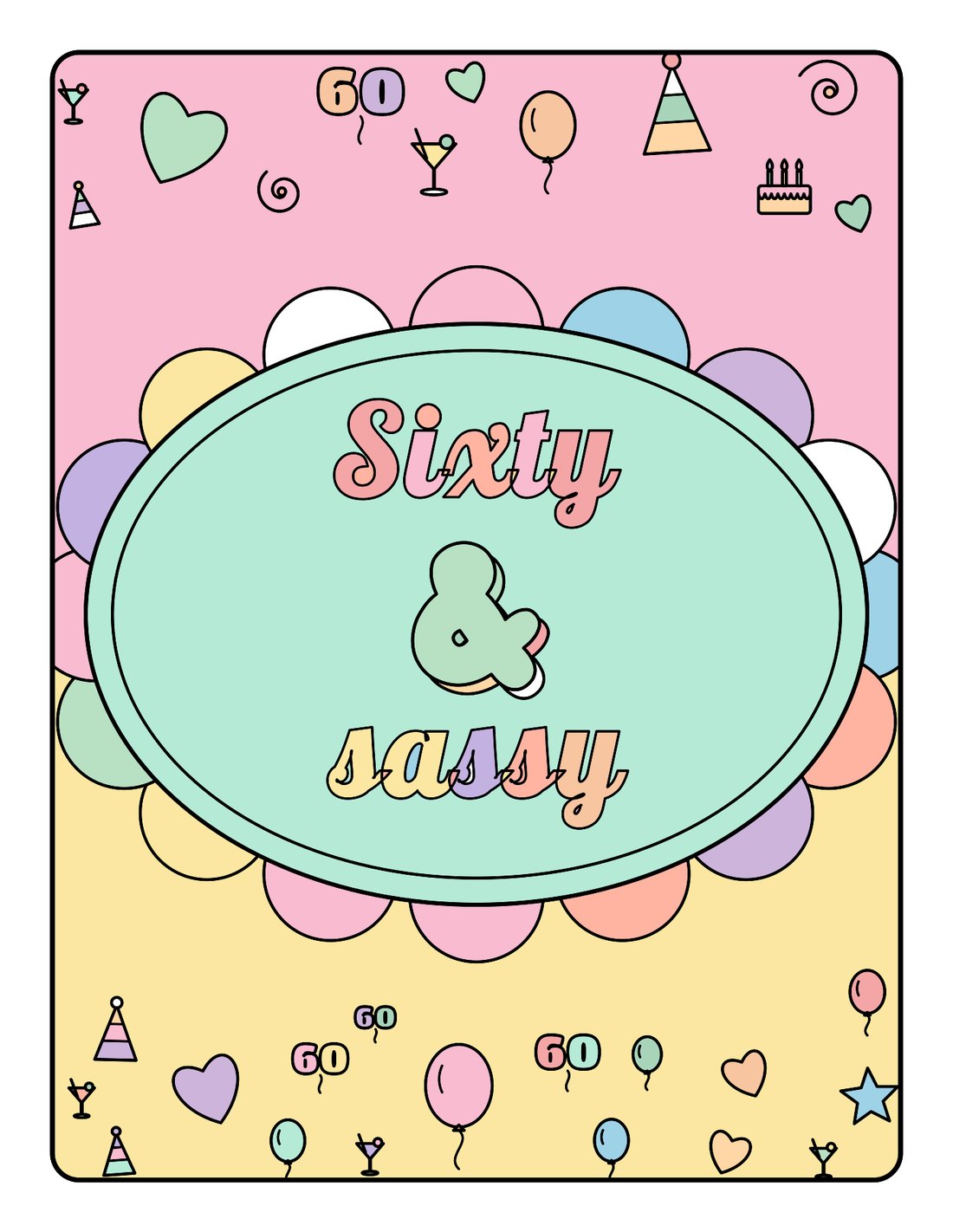 Sixty & Sassy – Colouring Book