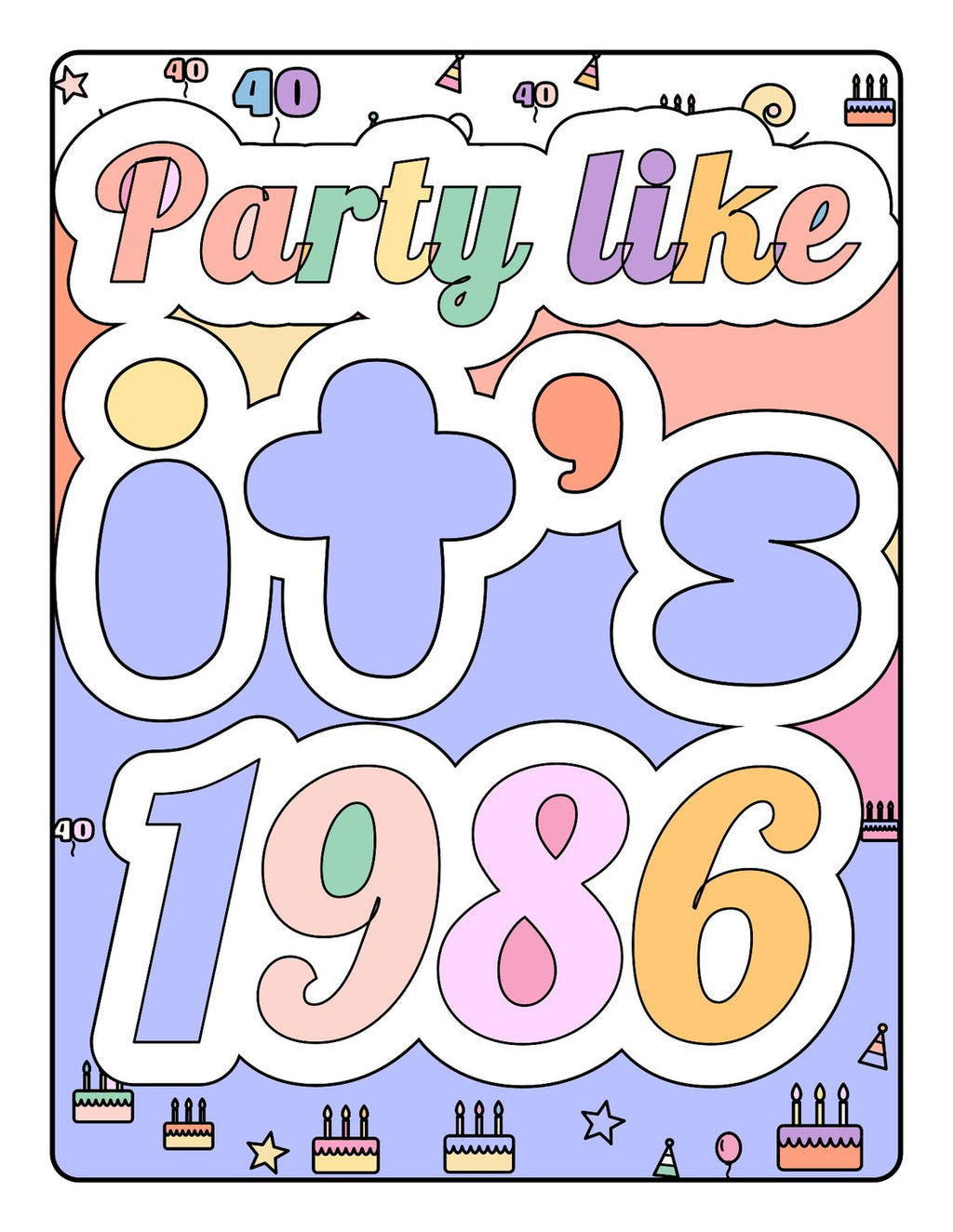 Forty & Fabulous – Colouring Book