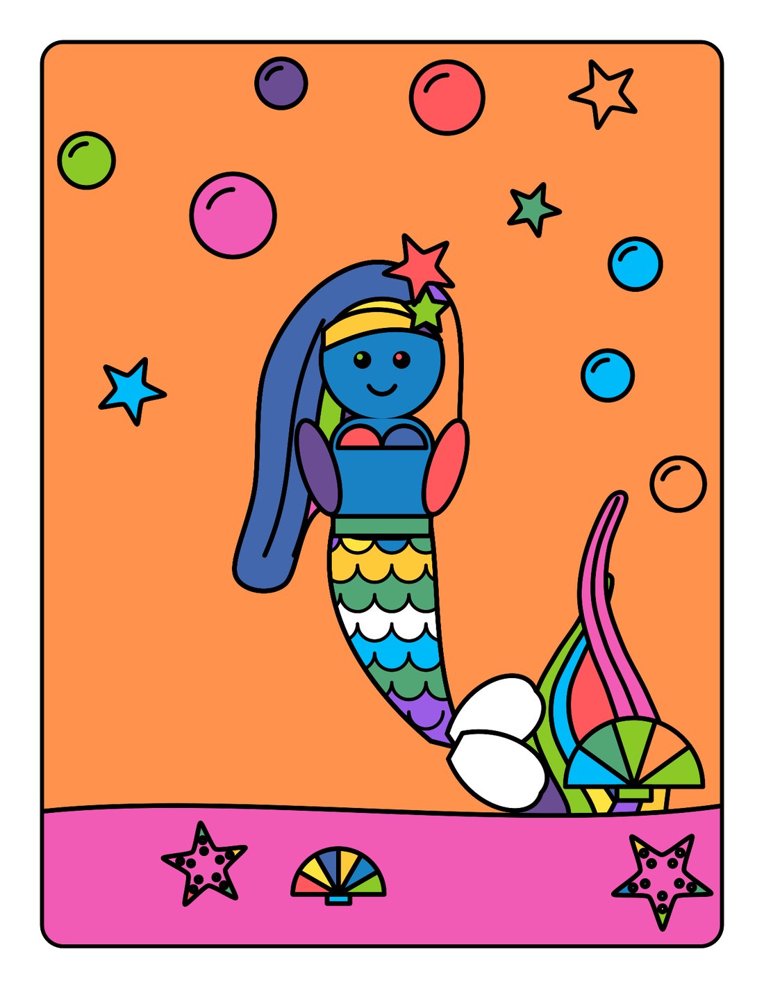 Mermaid Lagoon – Kids' Colouring Book (PDF Download)