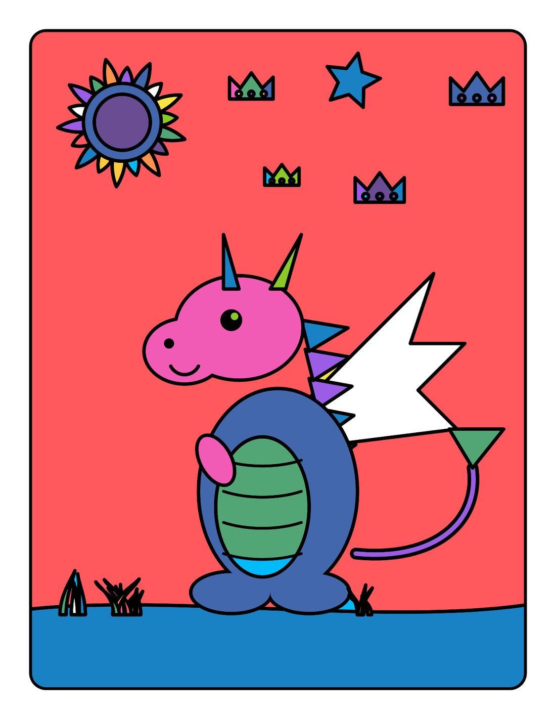 Knights & Dragons – Kids' Colouring Book (PDF Download)