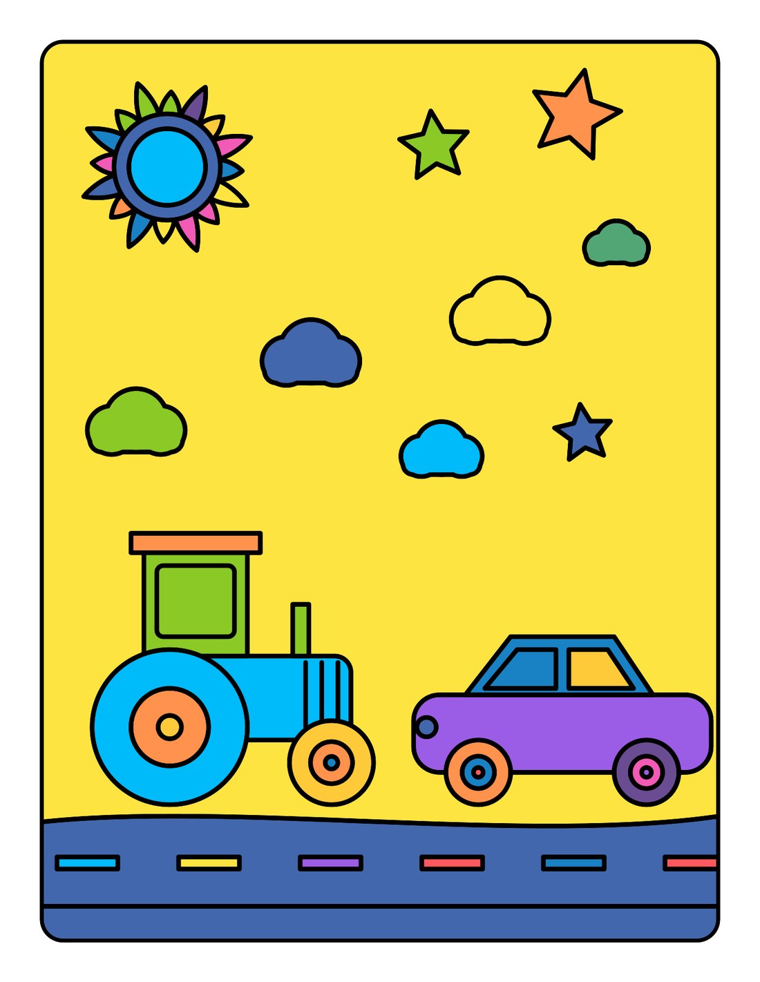Diggers & Trucks – Kids' Colouring Book (PDF Download)