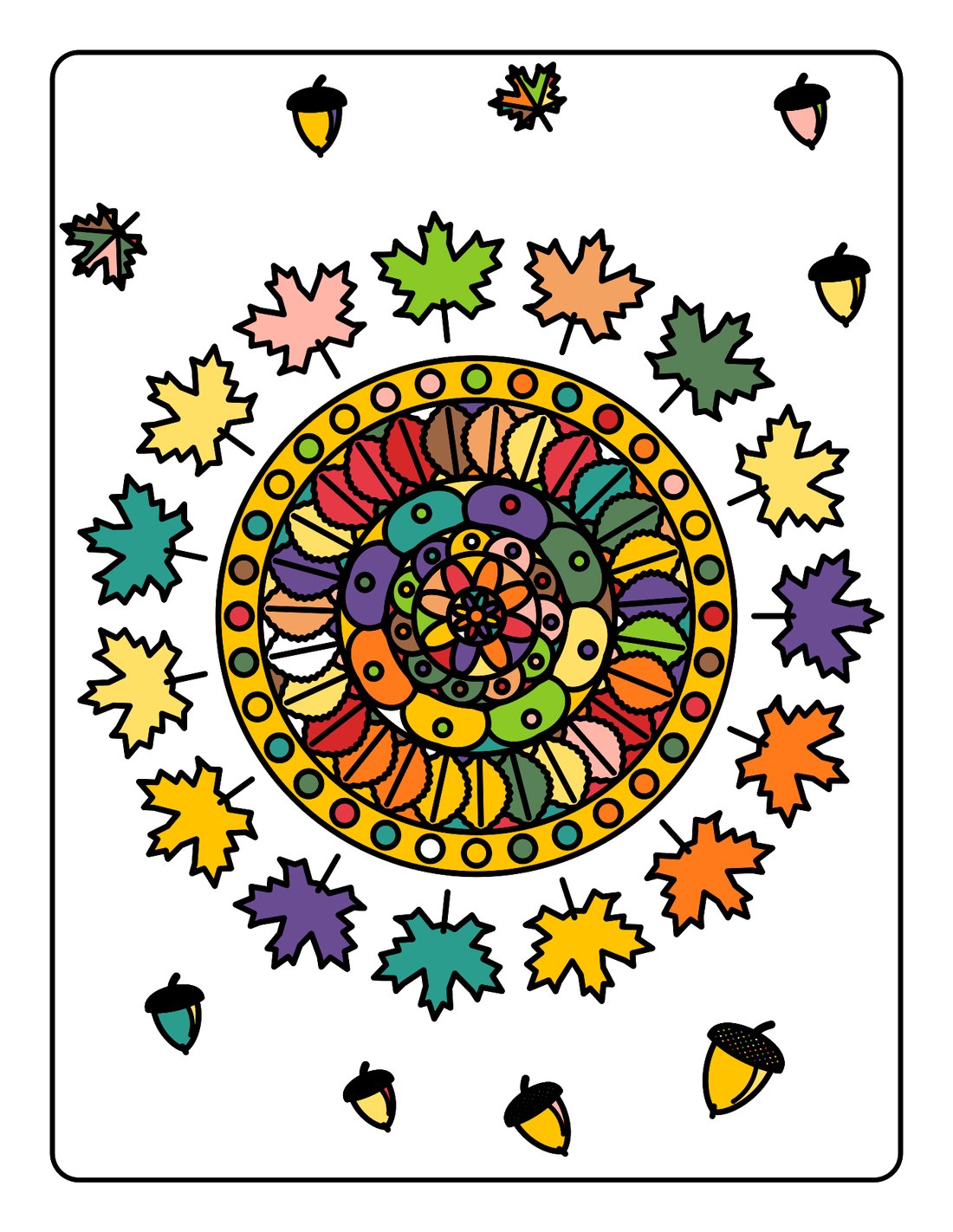 Easy Autumn Mandalas