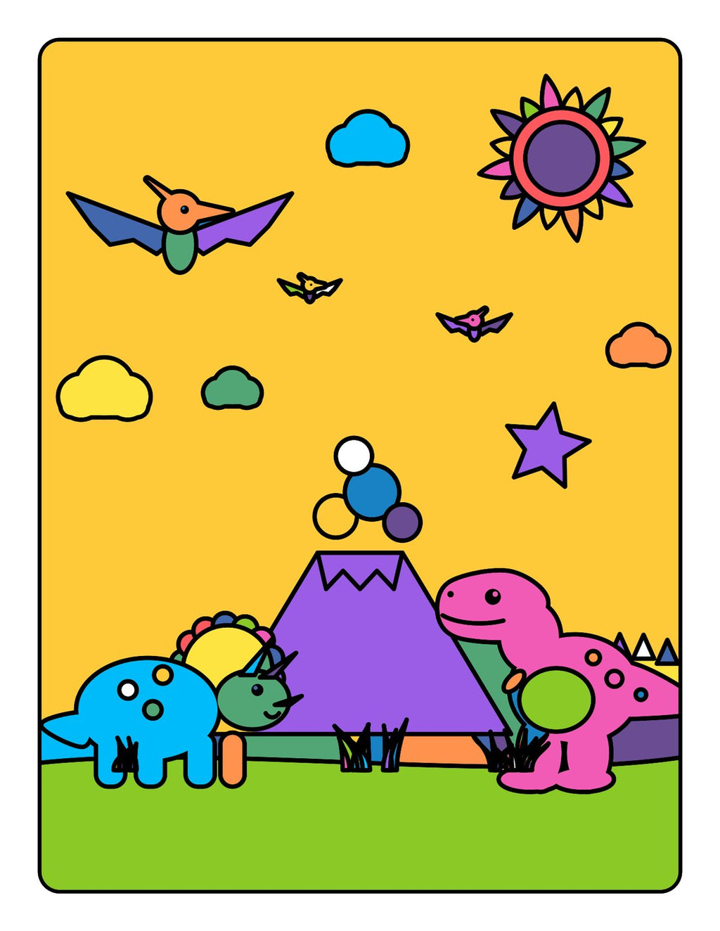 Dinosaur Roar – Kids' Colouring Book (PDF Download)